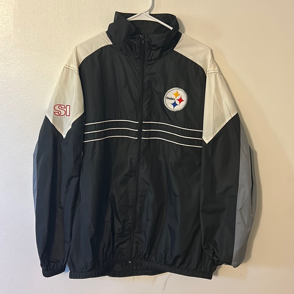 Vintage Steelers sports illustrated windbreaker